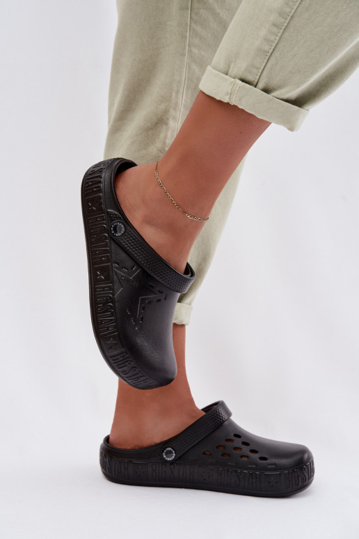 Zapatillas Zuecos Femenino Zapatillas ligeras Big Star TT274A084 de color negro