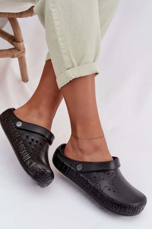 Zapatillas Zuecos Femenino Zapatillas ligeras Big Star TT274A084 de color negro