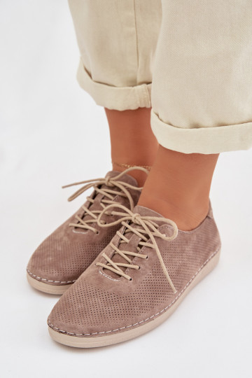 zapatos FemeninoActivadoturalnego de gamuzau S.Barski LR61-7080 beige