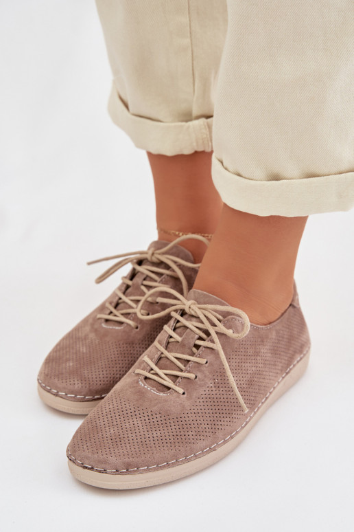 zapatos FemeninoActivadoturalnego de gamuzau S.Barski LR61-7080 beige