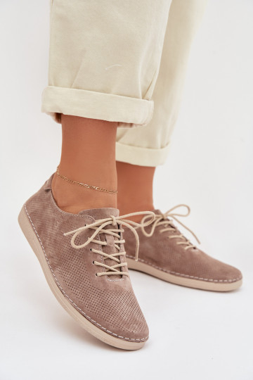 zapatos FemeninoActivadoturalnego de gamuzau S.Barski LR61-7080 beige 2