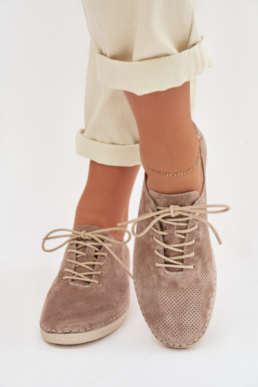 zapatos FemeninoActivadoturalnego de gamuzau S.Barski LR61-7080 beige