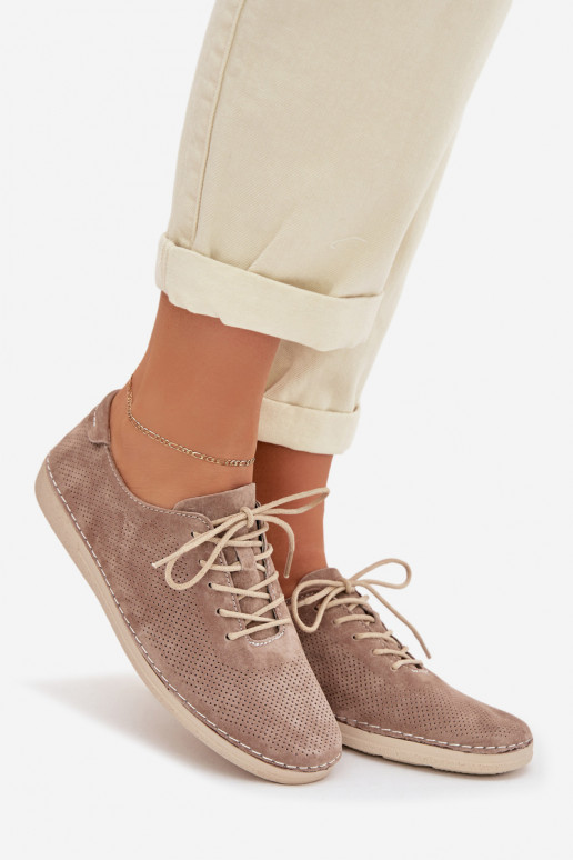 zapatos FemeninoActivadoturalnego de gamuzau S.Barski LR61-7080 beige