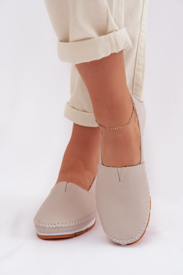 Piel zapatos Femenino S.Barski LR61-7051 beige