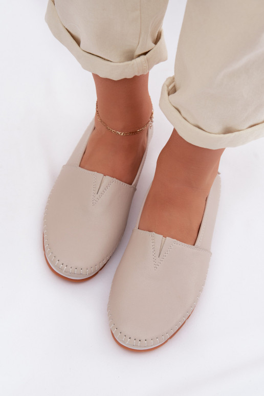 Piel zapatos Femenino S.Barski LR61-7051 beige