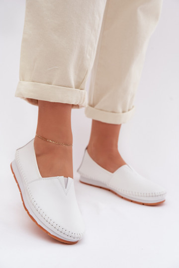 Piel zapatos Femenino S.Barski LR61-7051 el color blanco 2