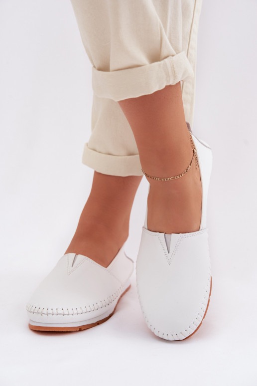 Piel zapatos Femenino S.Barski LR61-7051 el color blanco