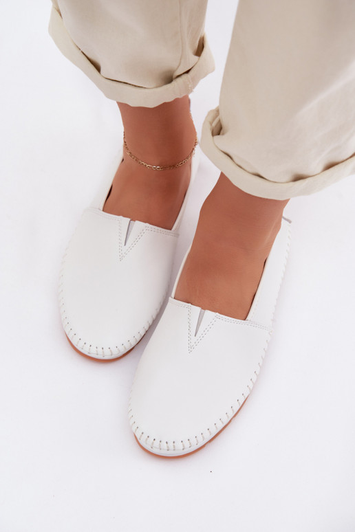 Piel zapatos Femenino S.Barski LR61-7051 el color blanco