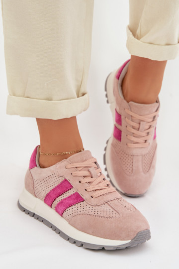 Zapatillas deportivas de ante para mujer Tai turirceline color rosa