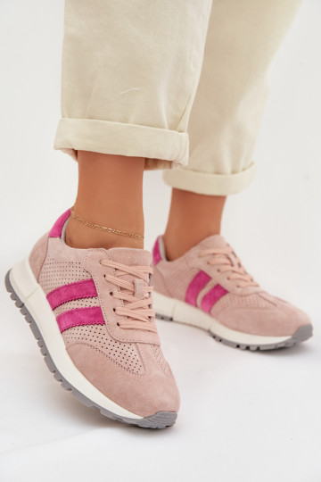 Zapatillas deportivas de ante para mujer Tai turirceline color rosa 2