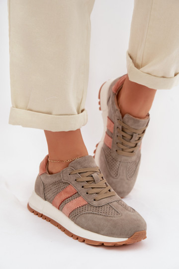 Zapatillas deportivas de ante para mujer Tai turirceline color caqui