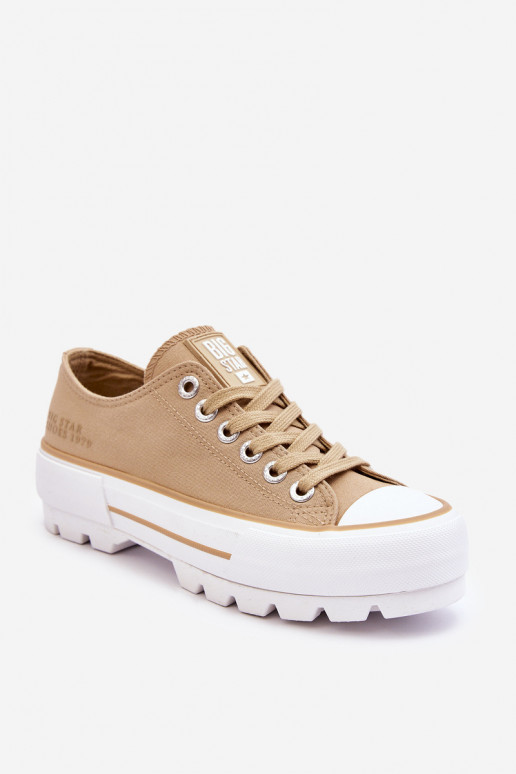  zapatos casuales con una plataforma Big Star LL274154 beige
