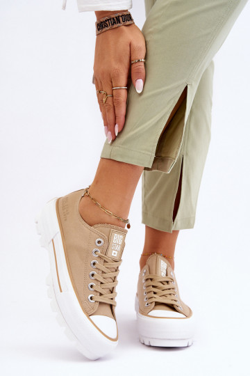  zapatos casuales con una plataforma Big Star LL274154 beige 2