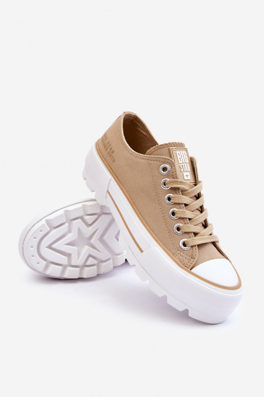  zapatos casuales con una plataforma Big Star LL274154 beige