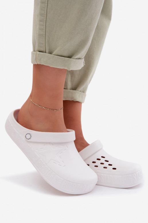 Zapatillas Zuecos Femenino Zapatillas ligeras Big Star TT274A081 el color blanco