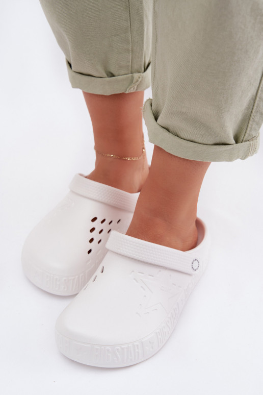 Zapatillas Zuecos Femenino Zapatillas ligeras Big Star TT274A081 el color blanco