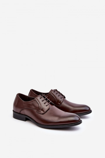 Tiene quesculino Piel zapatos marron oscuro Harene
