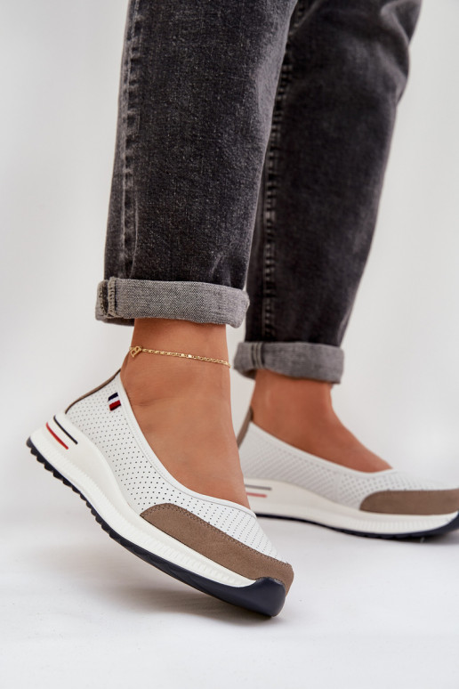 bailarinas en una cuña el color blanco Nelviera