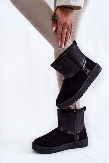 Botas de nieve para mujeres de modelo pantufla color negro Big Star KK274614 2