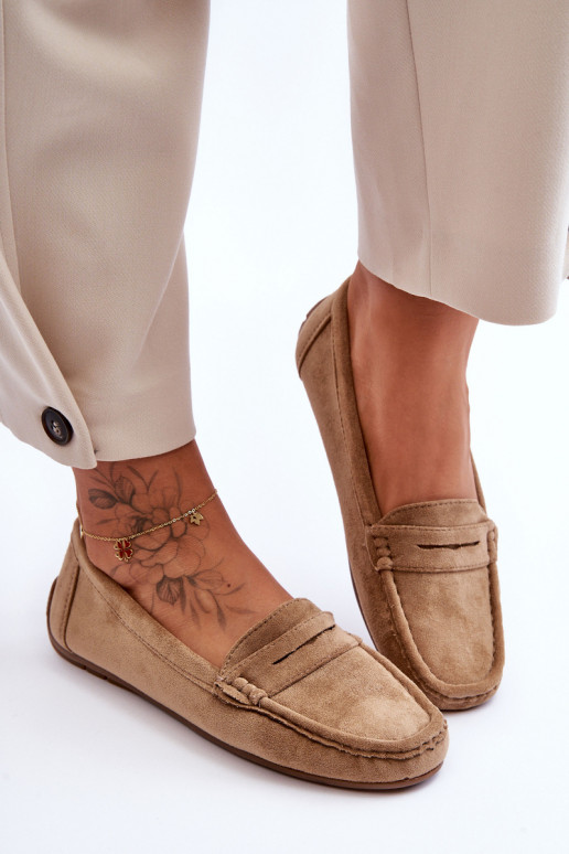 Mocasines de ante elegantes color marrón Lenvie