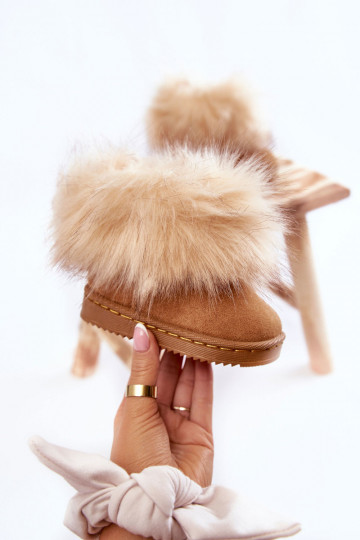 Botas de nieve para niños con pelaje color marrón Ariana