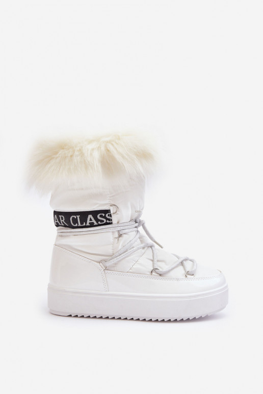 Femenino Botas de nieve con cordones el color blanco Santero - el color blanco