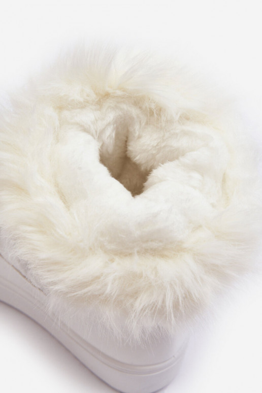 Femenino Botas de nieve con cordones el color blanco Santero - el color blanco