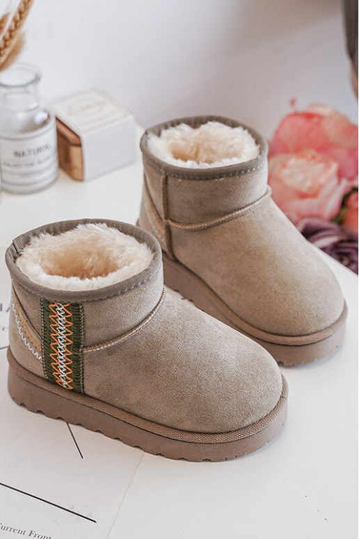 Botas de nieve Botas calentamiento Infantil color verde Leonora
