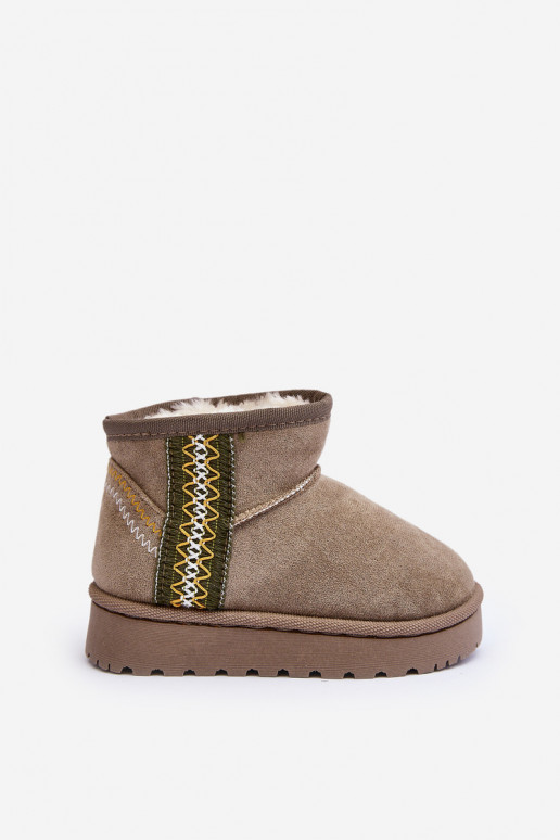 Botas de nieve Botas calentamiento Infantil color verde Leonora