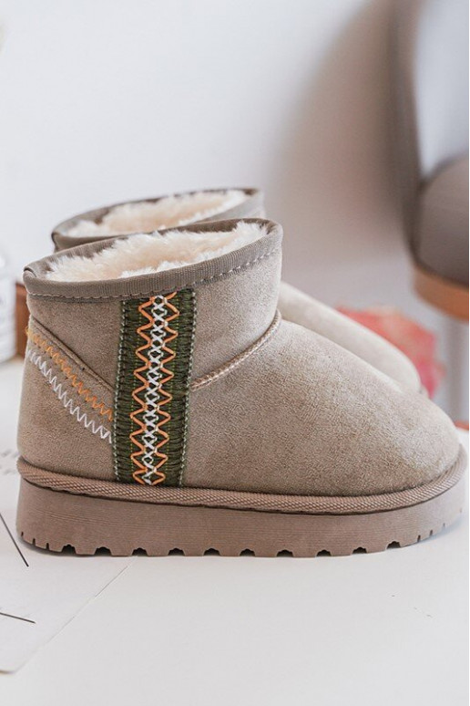 Botas de nieve Botas calentamiento Infantil color verde Leonora