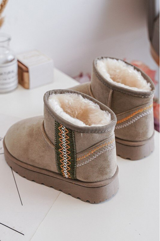 Botas de nieve Botas calentamiento Infantil color verde Leonora