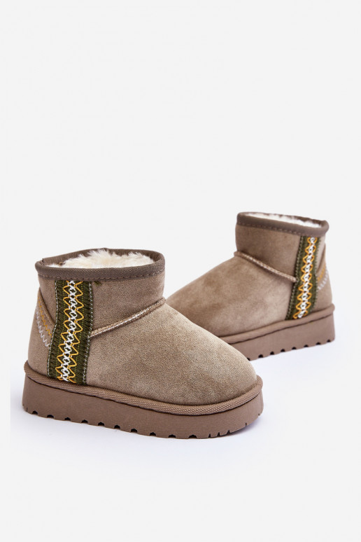 Botas de nieve Botas calentamiento Infantil color verde Leonora