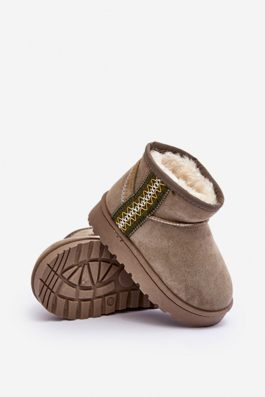 Botas de nieve Botas calentamiento Infantil color verde Leonora