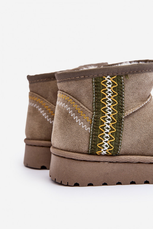 Botas de nieve Botas calentamiento Infantil color verde Leonora