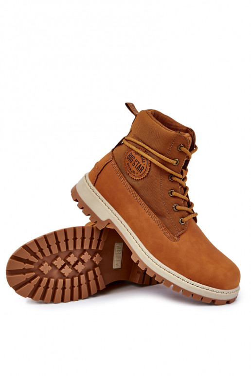 para los hombres Botas zapatos Memory Foam Big Star KK174203 color marrón