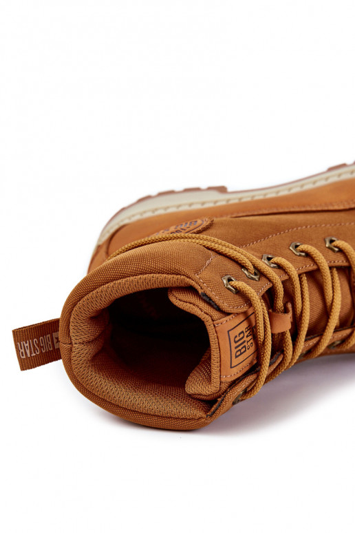 para los hombres Botas zapatos Memory Foam Big Star KK174203 color marrón