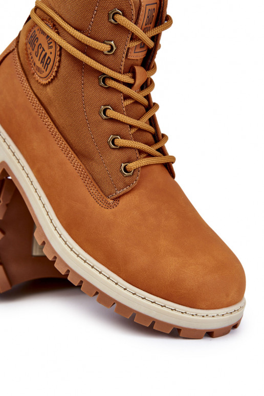 para los hombres Botas zapatos Memory Foam Big Star KK174203 color marrón