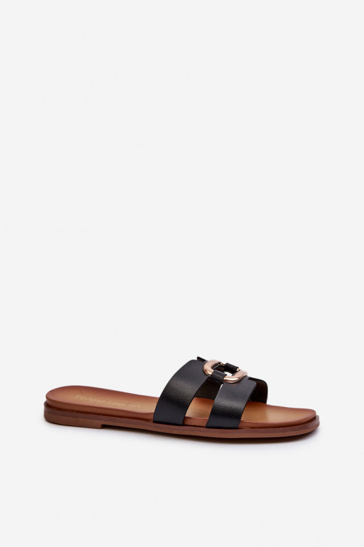 isósceles zapatillas de mujer de cuero ecológico Sergio Leone SK077H de color negro