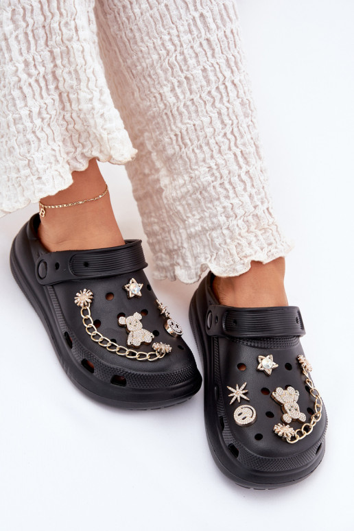 Zapatillas ligeras zapatillas de mujerPrzypinkami de color negro Linaviela