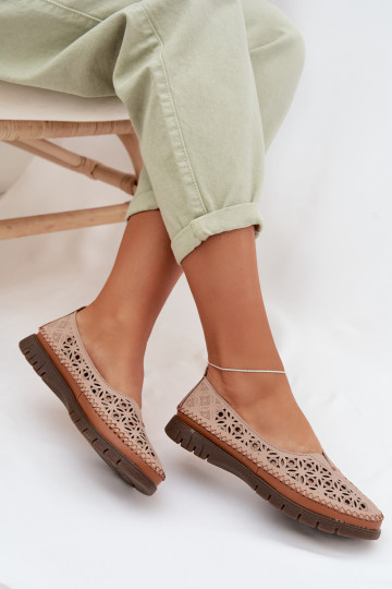 Bailarinas caladas FemeninoActivadoturalnej Skóry Sergio Leone SP-006 color rosa