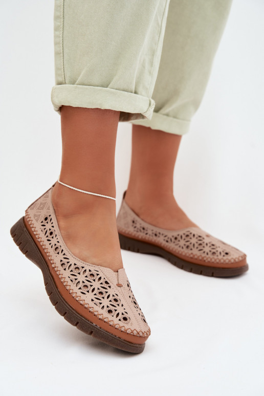 Bailarinas caladas FemeninoActivadoturalnej Skóry Sergio Leone SP-006 color rosa