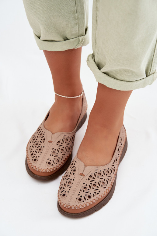 Bailarinas caladas FemeninoActivadoturalnej Skóry Sergio Leone SP-006 color rosa