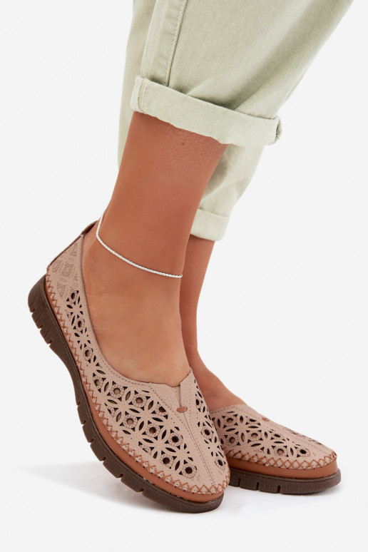 Bailarinas caladas FemeninoActivadoturalnej Skóry Sergio Leone SP-006 color rosa