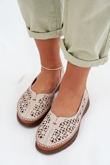 Bailarinas caladas FemeninoActivadoturalnej Skóry Sergio Leone SP-006 color gris