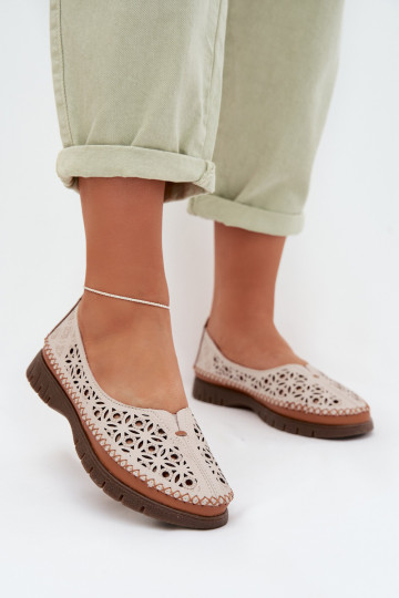 Bailarinas caladas FemeninoActivadoturalnej Skóry Sergio Leone SP-006 color gris 2