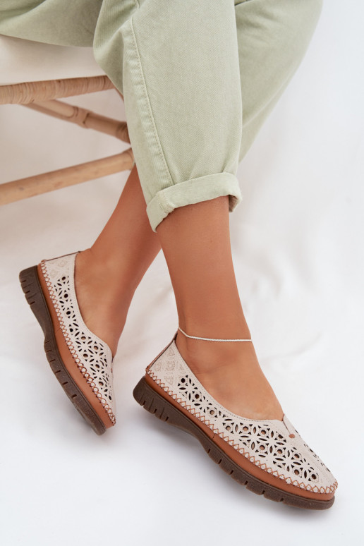 Bailarinas caladas FemeninoActivadoturalnej Skóry Sergio Leone SP-006 color gris