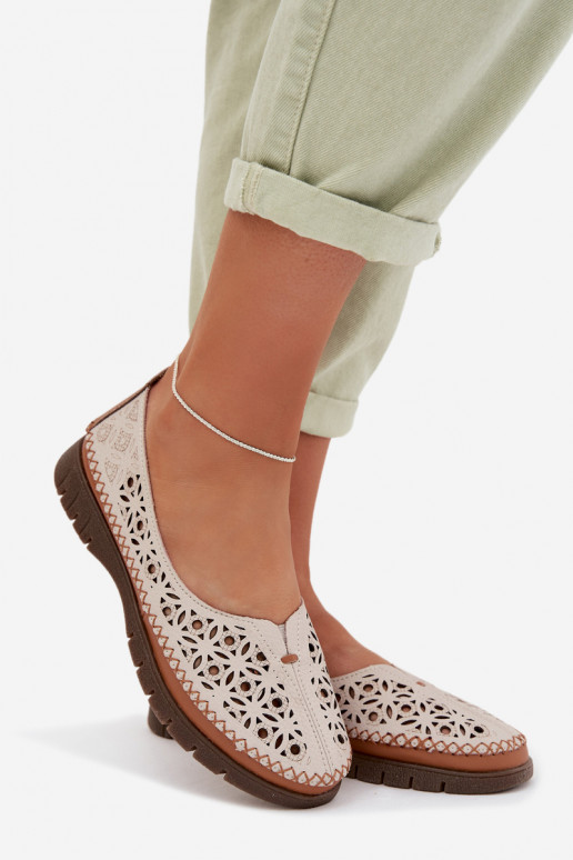 Bailarinas caladas FemeninoActivadoturalnej Skóry Sergio Leone SP-006 color gris