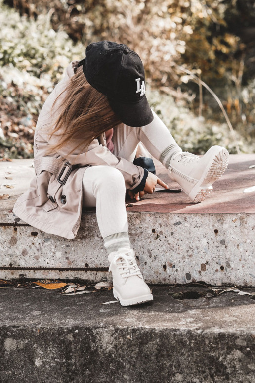 Botas cálidas para niños. color marfil Dexter