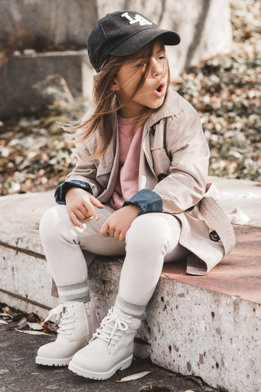 Botas cálidas para niños. color marfil Dexter