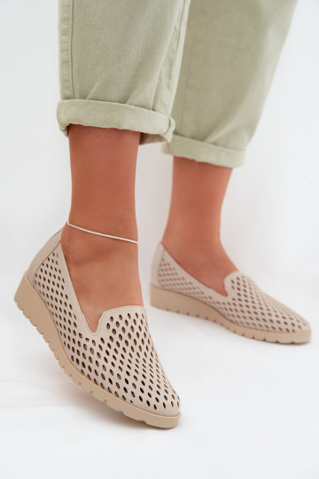 con elementos calados zapatos Femenino beige Flariette 2